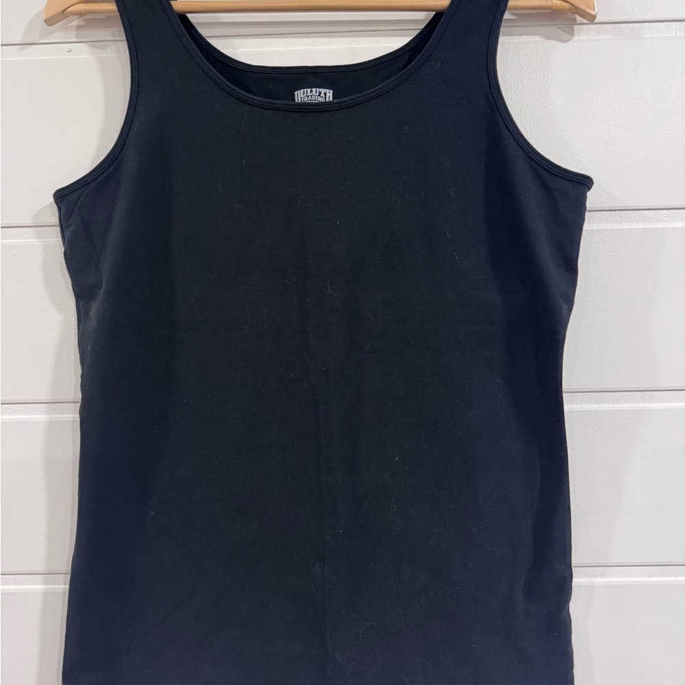 Duluth Trading Co Black Fitted Sleeveless Tank Top